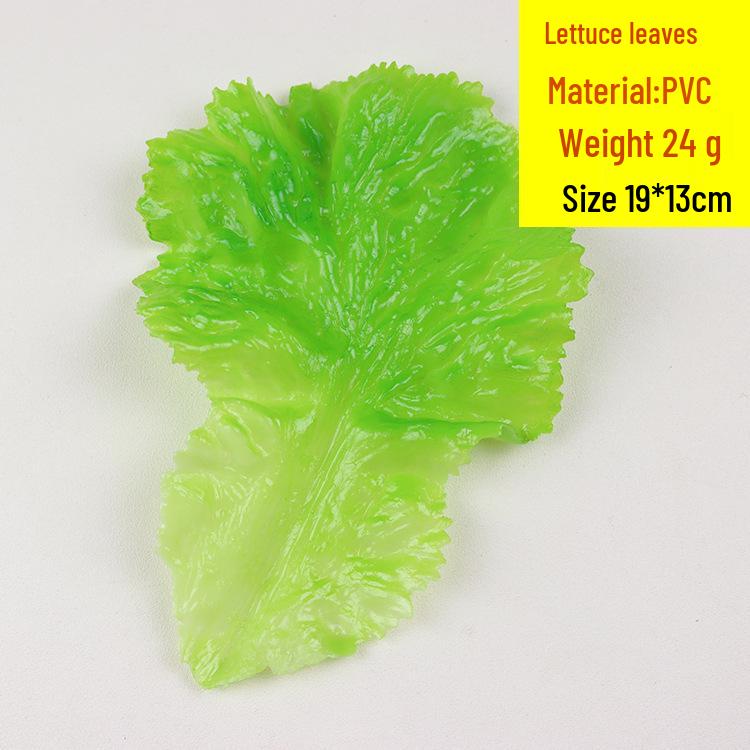 Искусственный зеленый салат и капустный лист, декорация