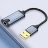 USB Sound Adapter External Stereo Sound Card with 3.5mm Headphone Microphone Port Suitable for PC Mobile Phone Laptop