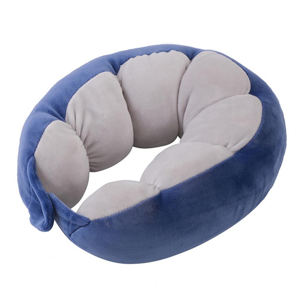 Portable Travel Pillow Extra-Soft Breathable Adjustable Neck Support Cushion Pillow Washable Non-Fading For Car Travel Office