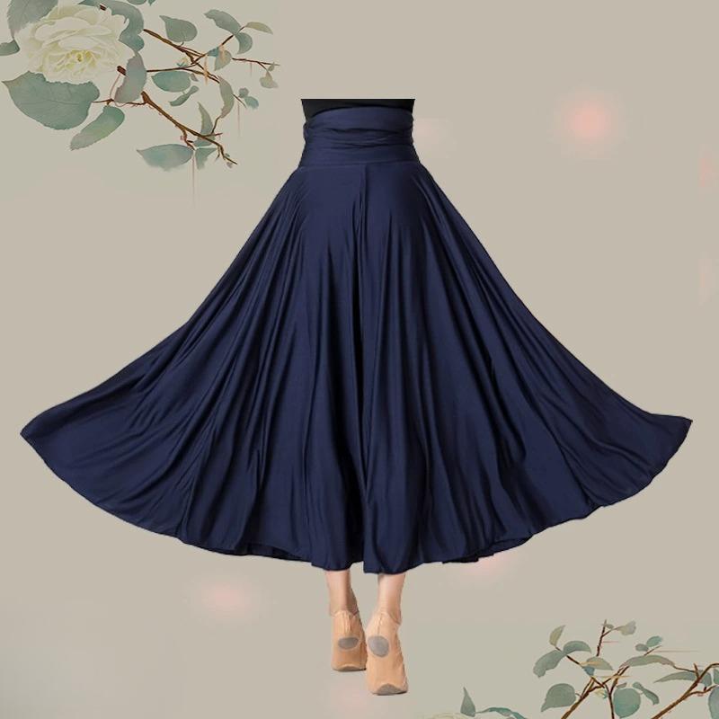 Flamenco Skirt for women Spanish Dance Skirt Belly dance long Dress Big Swing Skirt Gradient Color 720 Performance Gypsy Skirt 85
