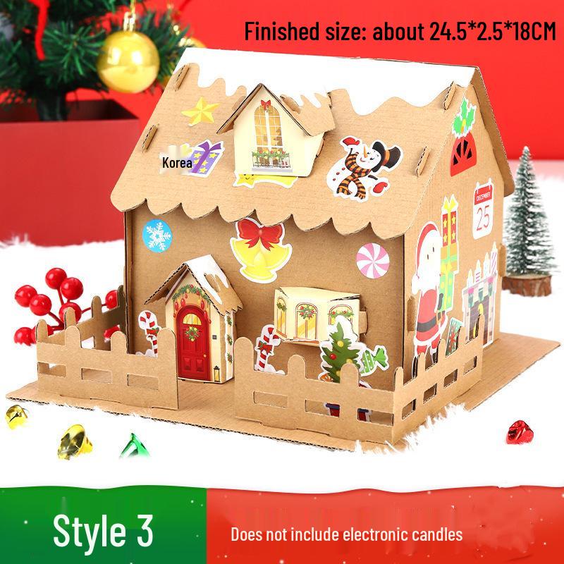 

Luminous DIY Gingerbread Snow House Kit for Kids - Handmade Christmas Decoration