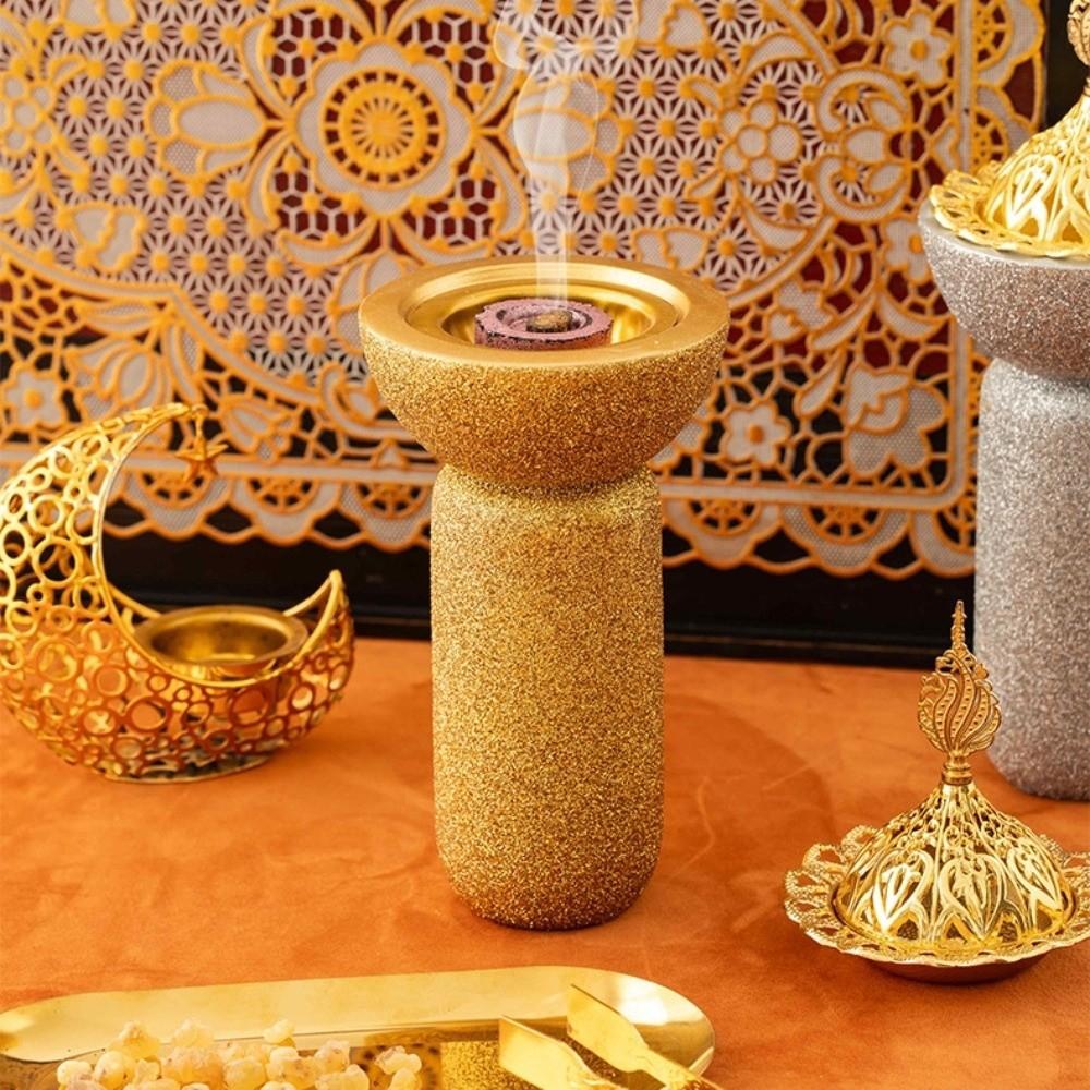 Luxury Incense Diffuser Hollow Out Aromatherapy Burner Yoga Glitter Base Incense Burner  Office