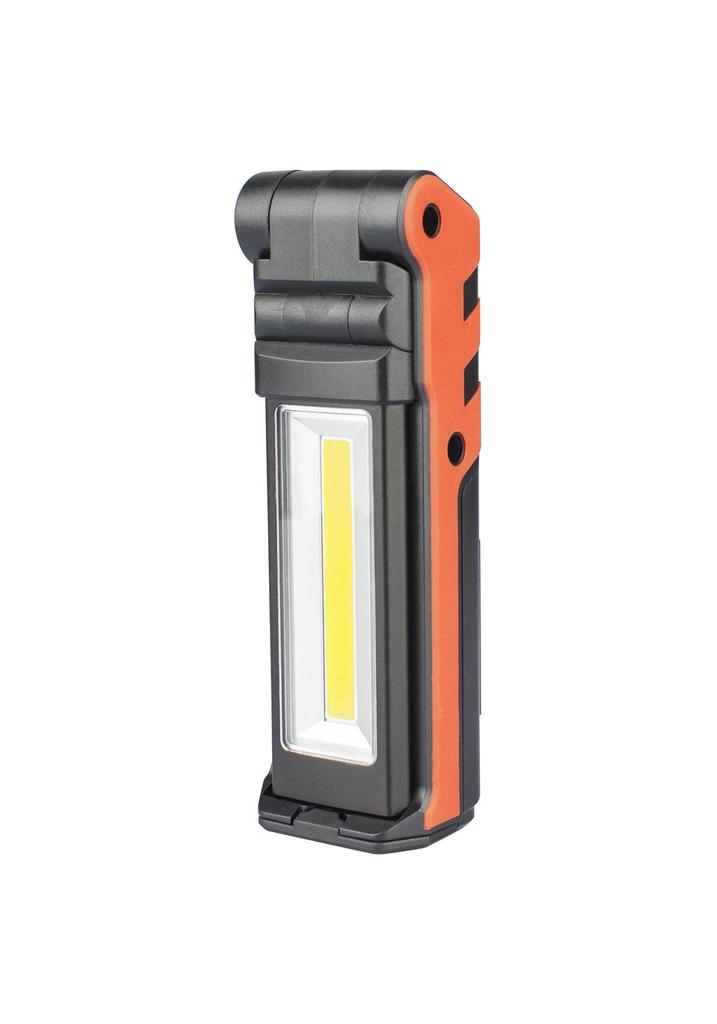 USB Rechargeable Folding LED Work Light - Rotating COB Flashlight for Car Repair and Inspection