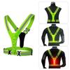 Cycling Reflective Safety Vest LED Light Up Running Vest Adjustable Elastic Electric Scooter Flashing Warning Lights Vest