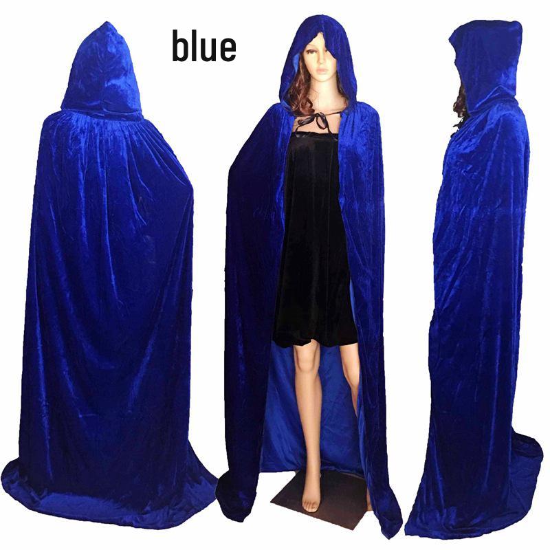 Adult Velour Grim Reaper Floor-Length Cape
