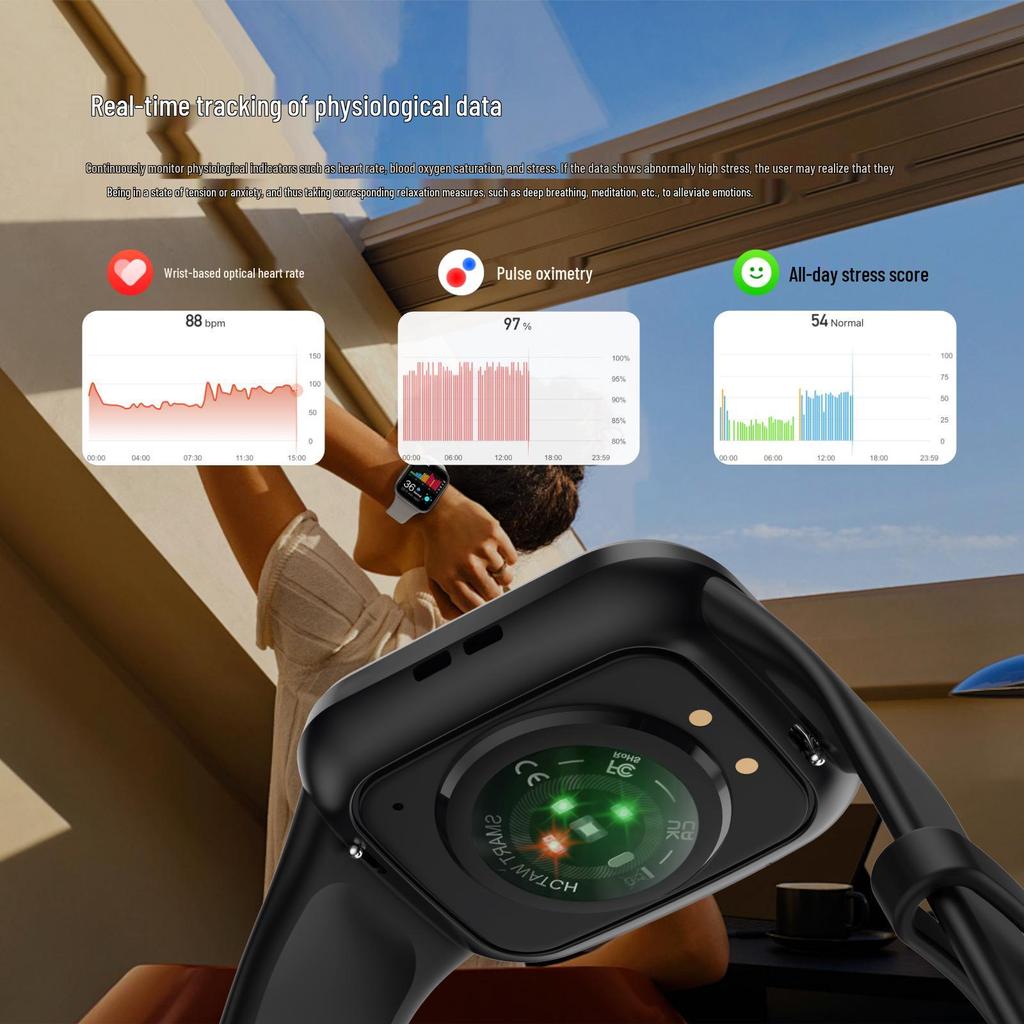 Q23Pro Smartwatch: Bateria Ultralonga, Modo Esportivo, Função de Chamada, Monitoramento de Saúde (Temperatura Corporal, Pressão Arterial, Oxigênio no Sangue).