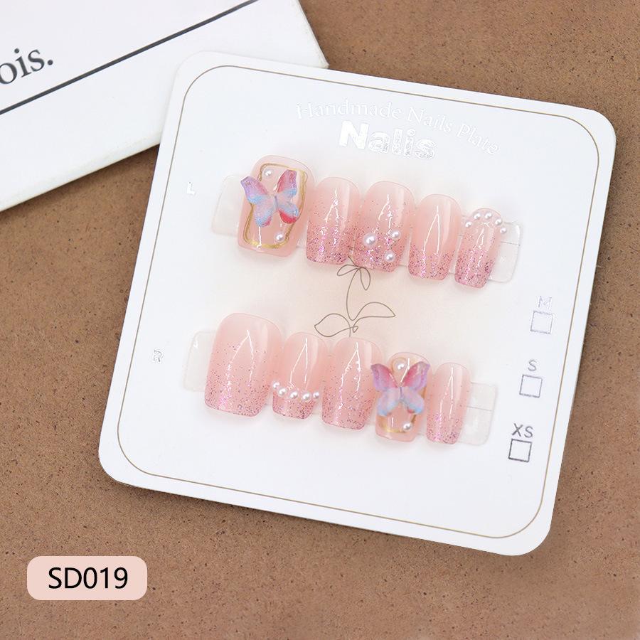 

10 штук Нежная ледяная рельефная бабочка, мелкая вспышка, жемчужный темперамент, стиль ниши, короткие 10 штук в доспехах SD019-M