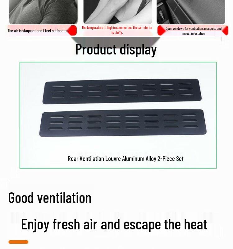 Rear Ventilation Louvers with Insect Screens for 2021-2025 Sienna/Granvia