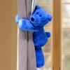Dopamine Curtain Bear Tiebacks With Plush Fabric For Kids Room Window Decoration