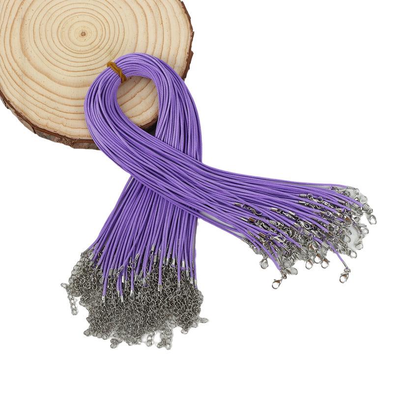 Black Korean Wax Cord: 2.0/1.5mm Necklace Jewelry String for Pendants