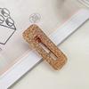 Barrette à cheveux en acrylique imprimé léopard: Barrette à frange rétro haut de gamme pour femmes