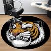 1pc Tiger Head Chair Carpet for Office, Round Non Slip Durable Large Size Office Carpet, Suitable for Office