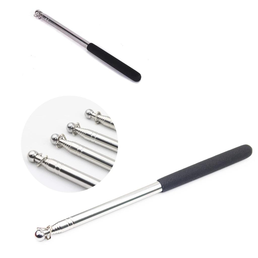 Set of 2 Telescopic Pointer with Mounting for Outdoor Educational Tour Portable Telescopic Poles, Flagpole, 120cm, Clips, Use, Pointer, Guide, Banner,