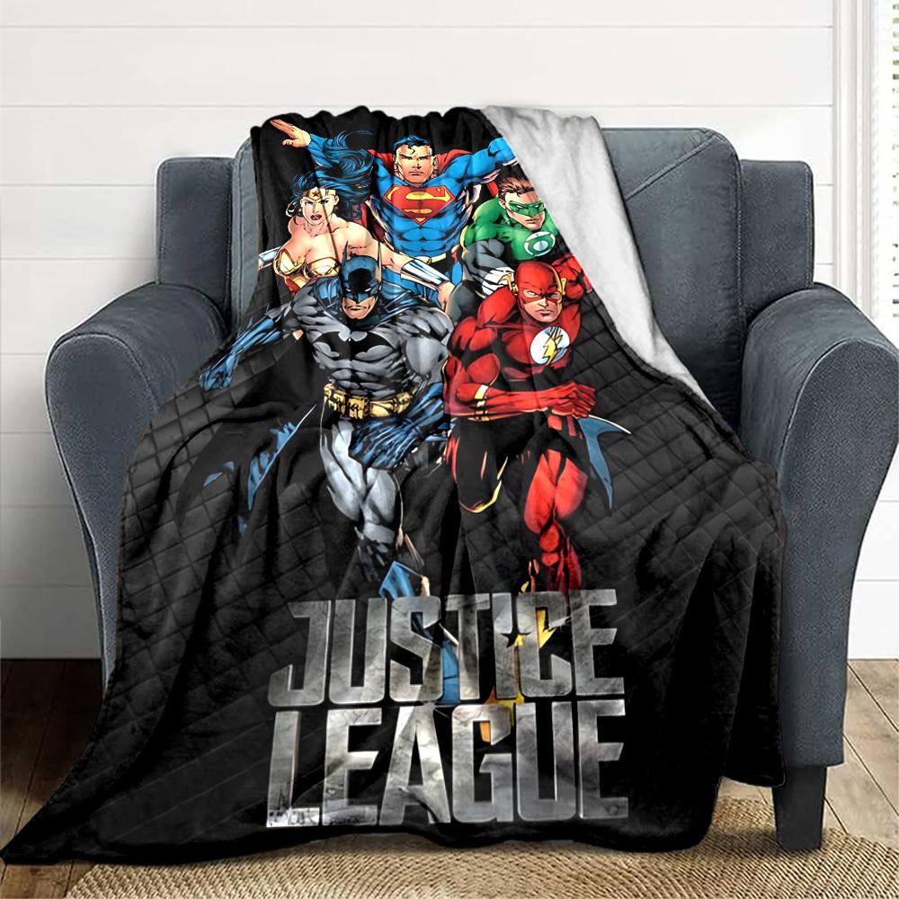 

1pc Justice League Blanket Polyester Fiber, All Season Comfort for Sofa, Bed, Office, Car, Camping Ideal Home Decor & Gift, Office Comfort 80x120cm