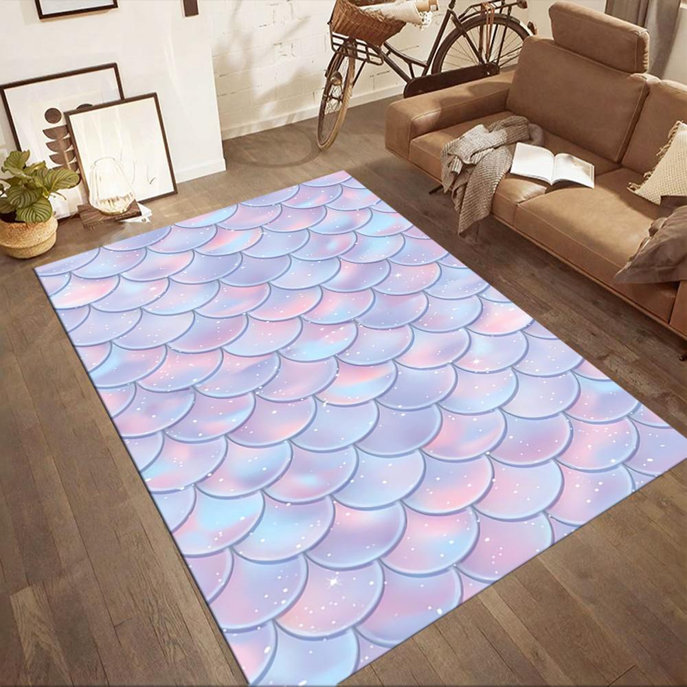 Mermaid's Underwater Adventure Floor Mats for Living Room, Bedroom and Room Decoration Are Suitable for Gifts.