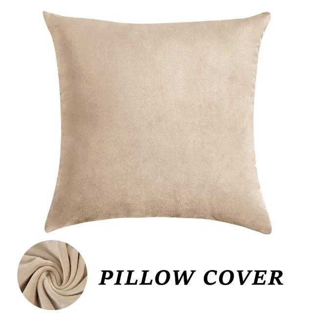 Super Soft Velvet Pillow Cover Stretch Throw Pillowcase for Sofa Bed Decoration Backrest Cushion Cover Home Decor 1pc Squard