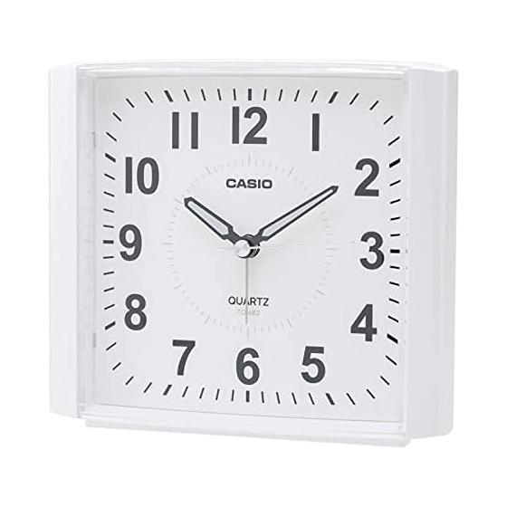 CASIO Alarm Clock Table Clock White Analog Snooze Light Simple TQ-482-7JF