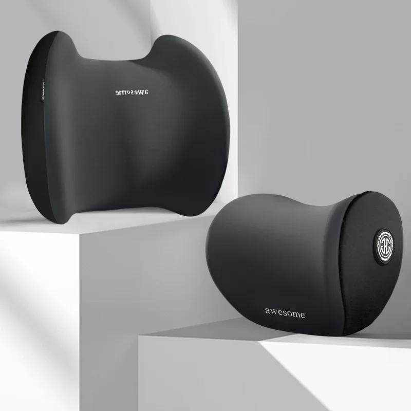 Universal Car Headrest Lumbar Memory Foam Cervical Lumbar Support Car Headrest Backrest Pillow Office Car Interior Accessories