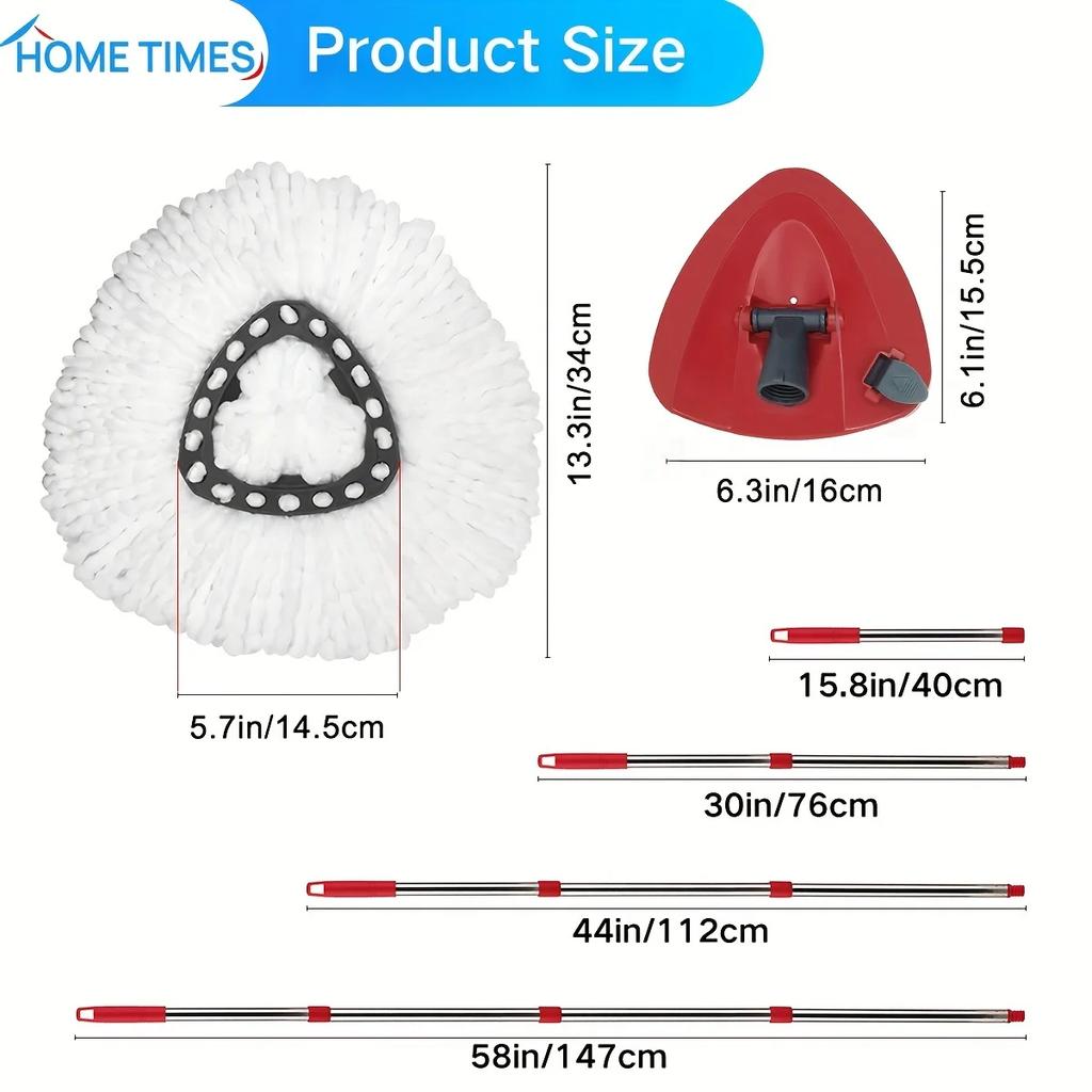 Accesorii Mop pentru Mop Spin O-cedar/Vileda Microfibră EasyWring, Cap Mop Spin pentru Sistemul O-Cedar/Vileda cu 1 Rezervor