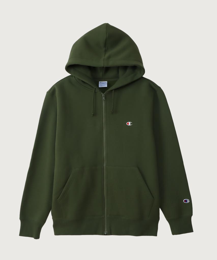 Champion C Logo Regular Fit Zip-Up Hoodie Olive
