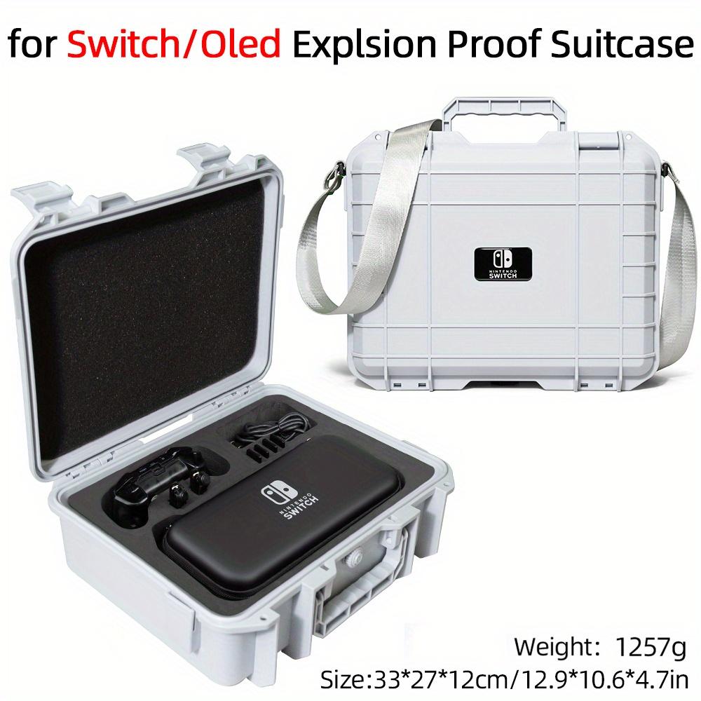 For NS Explosion-Proof Suitcase Hard EVA Storage Bag For Nintendo Switch OLED Console Waterproof Box Shoulder Bag