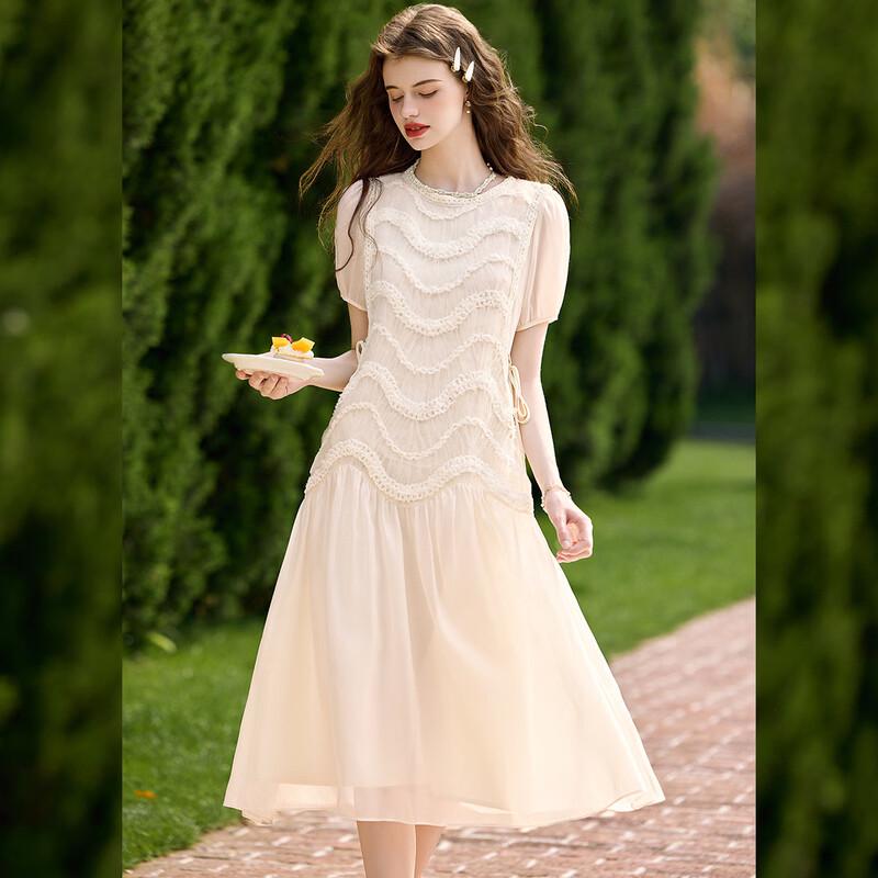 Bailuyu Women s Round Neck A-Line Dress L