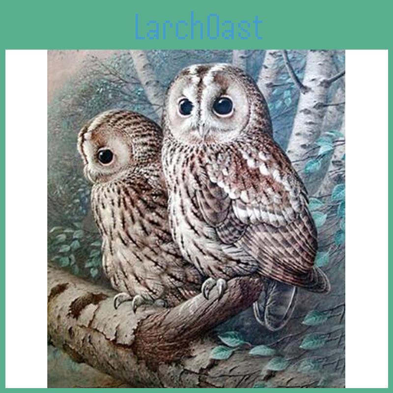 Diamond Two Owls Painting Lovely Diamond Mosaic Picture Stitch Embroidery Pattern Embroidery