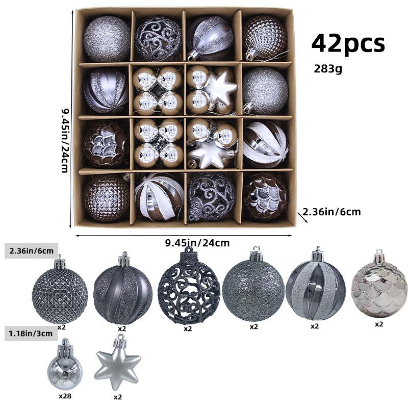 44/12/9/6PCS Christmas Ball Decorative Supplies Exquisite Painted Christmas Tree Pendant Ornament 2026 Home New Year Party Decor