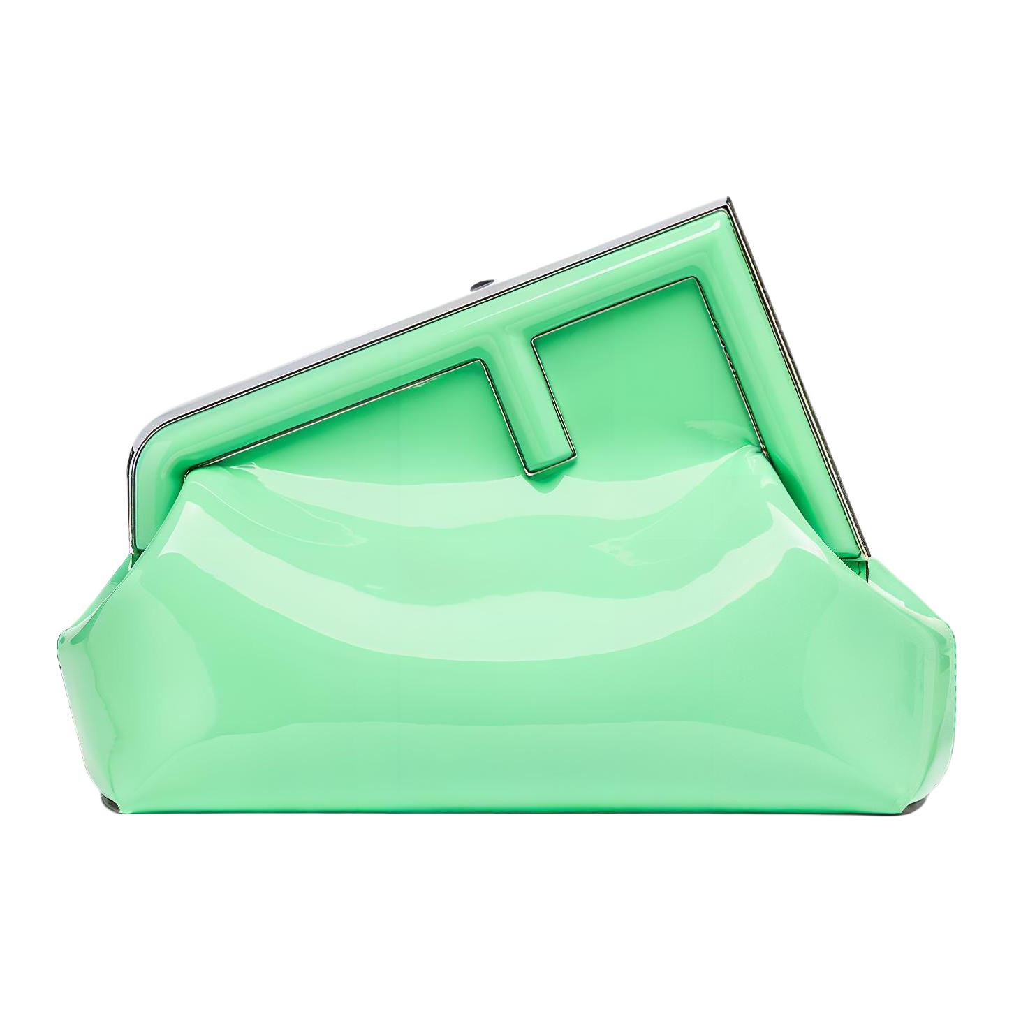 

Fendi First Midi Oversized F Metal Clip Patent Calfskin Shoulder Crossbody Clutch Women Bags Green 8BP137-ANSN-F1L1C Basic Set (Bag+Dust Bag)