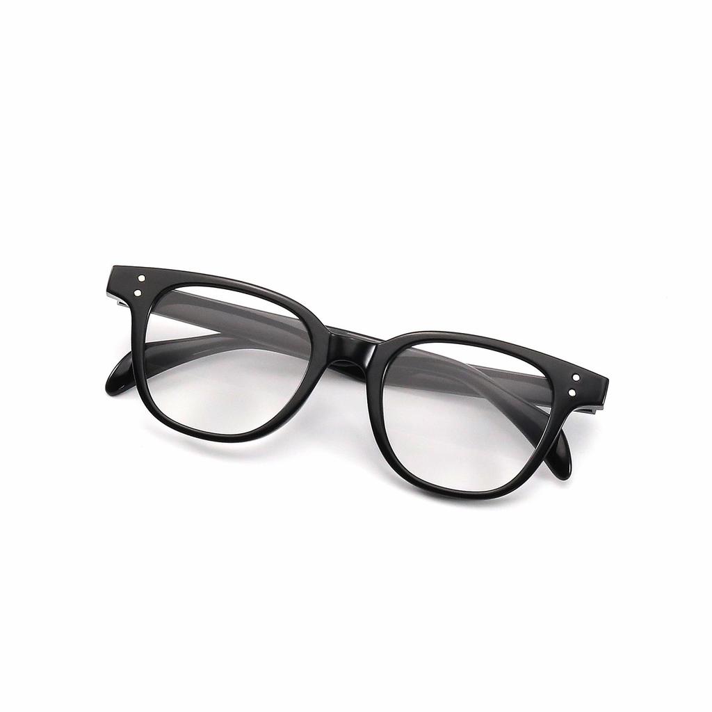 Sunset Tea Square Frame Plain Lens Glasses: Everyday Wear with Blue Light Blocking