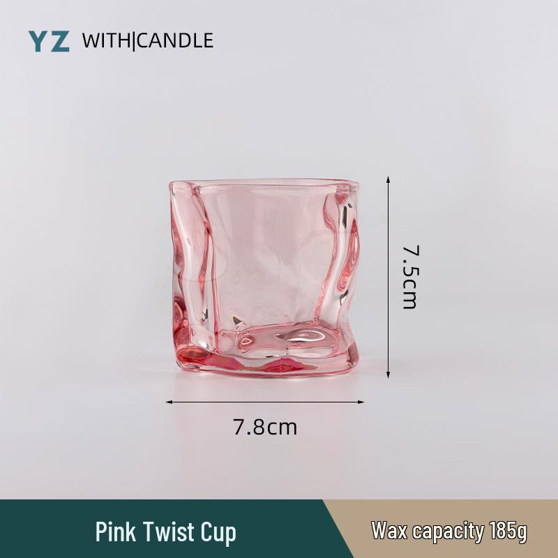 Handmade Frosted Glass Scented Candle Cup - Creative DIY Wax Container