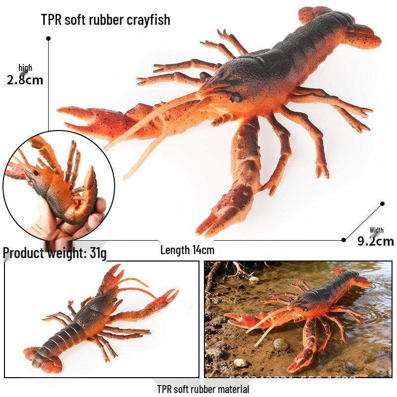 Soft Rubber Marine Animal Stress Relief Toys: Pufferfish, Octopus, Crab, Dunkleosteus Squeeze Models