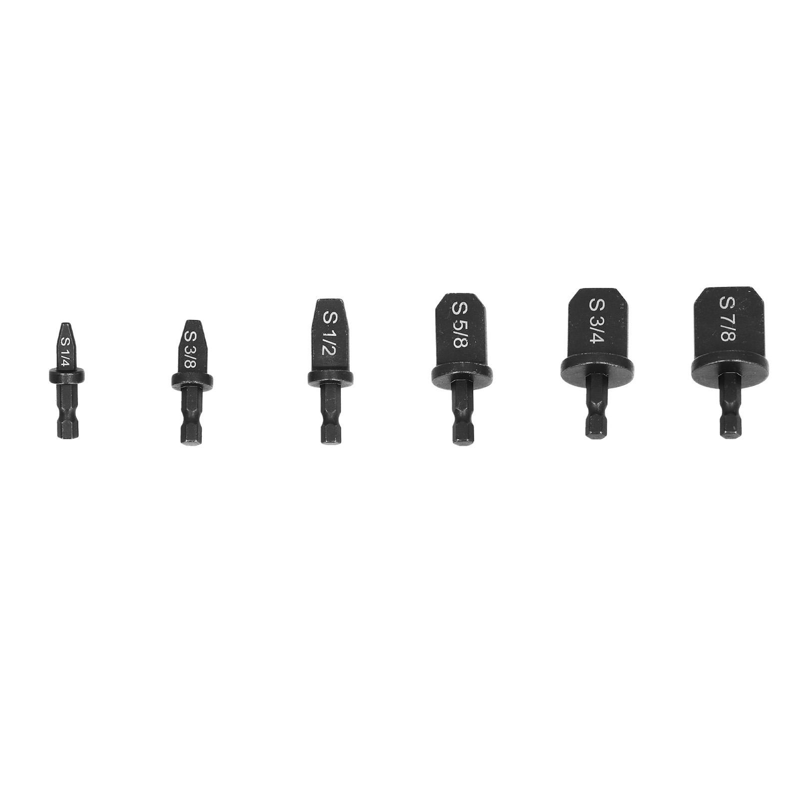 

Набор из 6 шт. развальцовочных инструментов, сверл, с шестигранной и треугольной рукояткой, ручной инструмент для развальцовки медных труб, HVAC