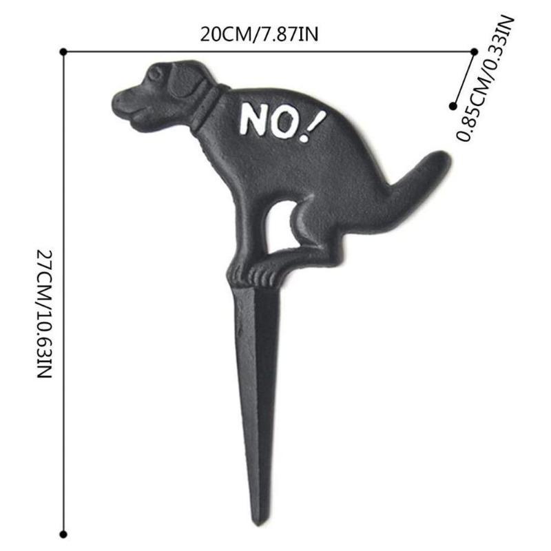 Gusseisen Mistfreies Feld Schildpfosten verbietet Hunden den Zutritt Fäkalien Außengarten Rasendekoration Schild
