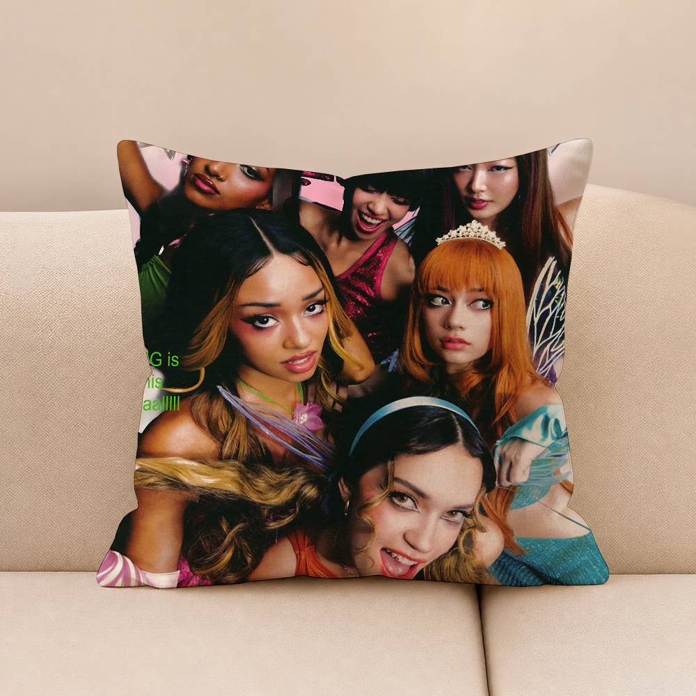 KKATSEYE KPOP Girl Debut MultiSize Printed Pillow Covers Home Decoration