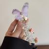4Pcs Hair Rope Spiral Hair Bands Flower Butterflies Decor Ponytail Holders Bun Braid Elastic Non-slip Hairbands Hair Styling Tools