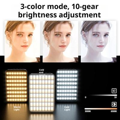 LED výplňové světlo s klipem na telefon Cold Shoe Super jasné 3 světelné režimy