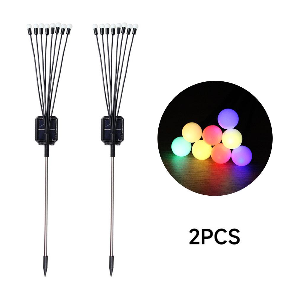 6/8/10 LED Solar Firefly Lights Garden Decoration Lights Outdoor Stake Lawn Lamp Vibrant Terrace Balcony Patio Pathway Decor