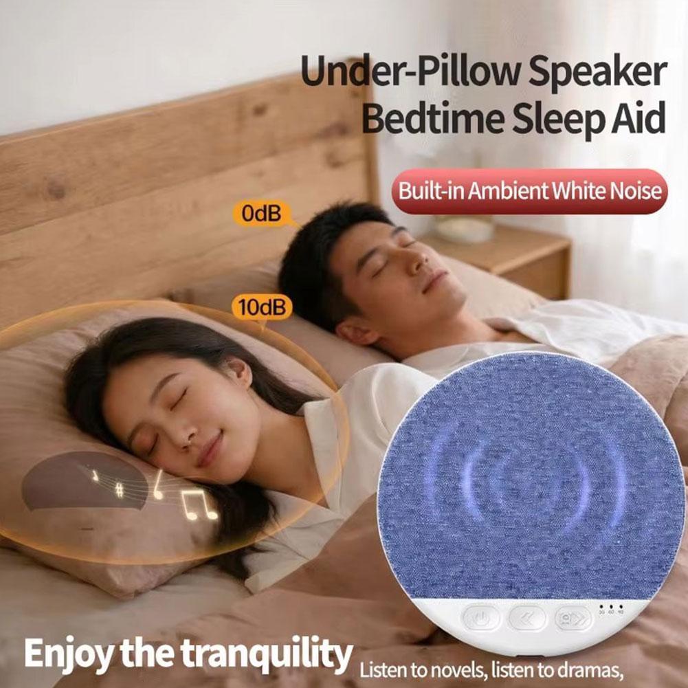 Bluetooth 5.4 Pillow Speaker For Sleeping Ultra-Thin Under Pillow Sound Machine White Noise Hifi Stereo For Side Sleeper