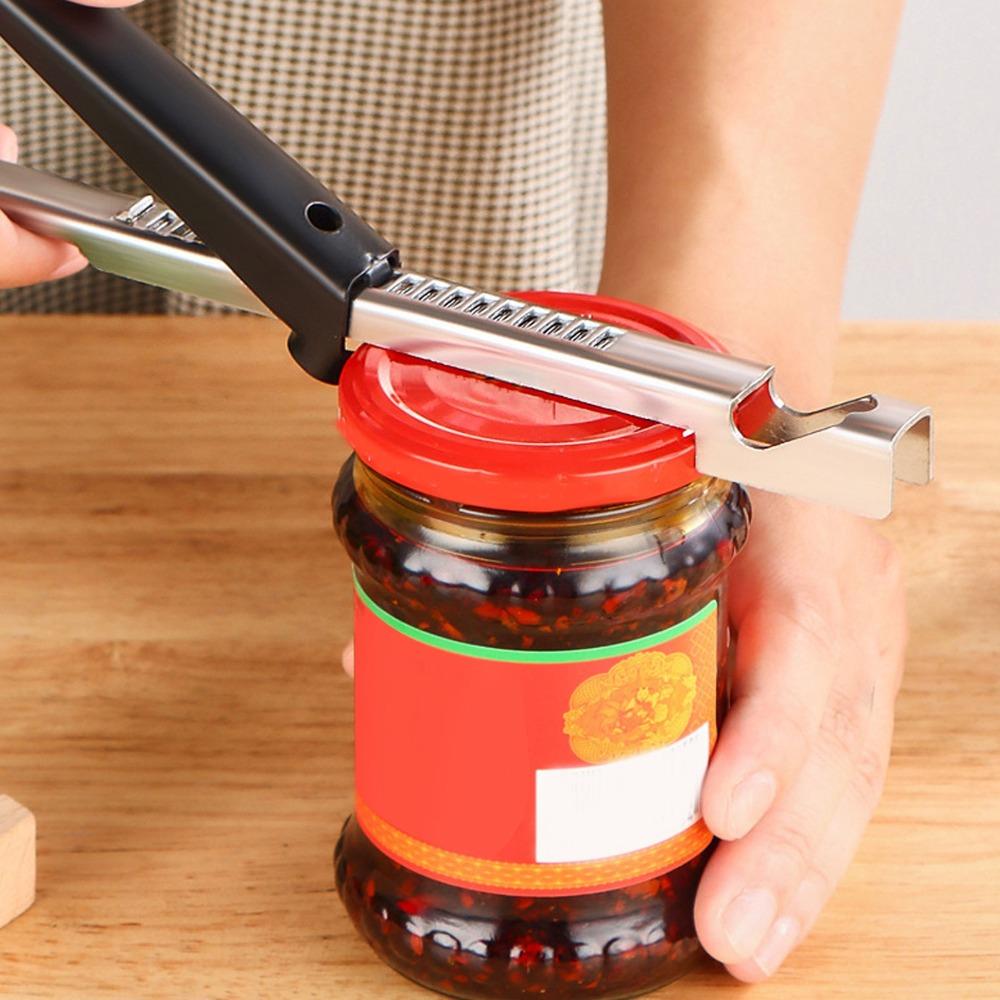 Stainless Steel Jar Opener Labor Saving Lid Remover Kitchen Tool Can Opener Weak Hands/Seniors