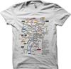T-Shirt Mappa della Metropolitana Cultura Geek – Maglietta Grafica Stile Metropolitana Mondi Sci-Fi Fantasy