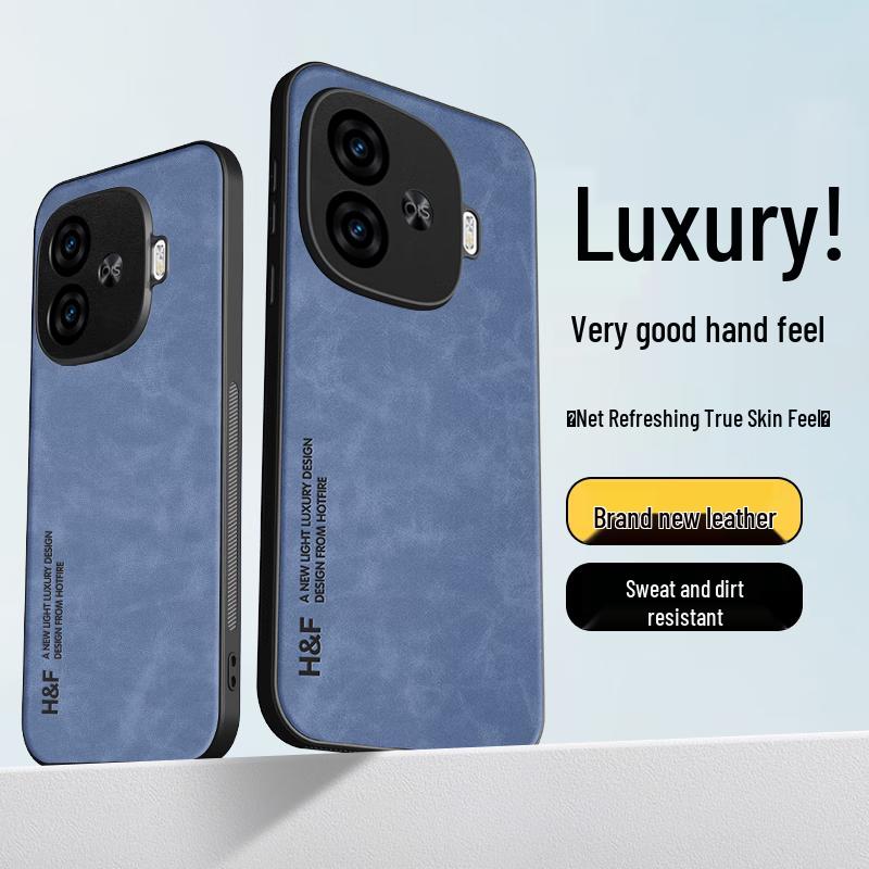 Luxe Feel Nubuck Leather Full-Wrap Phone Case for Vivo iQOO Series