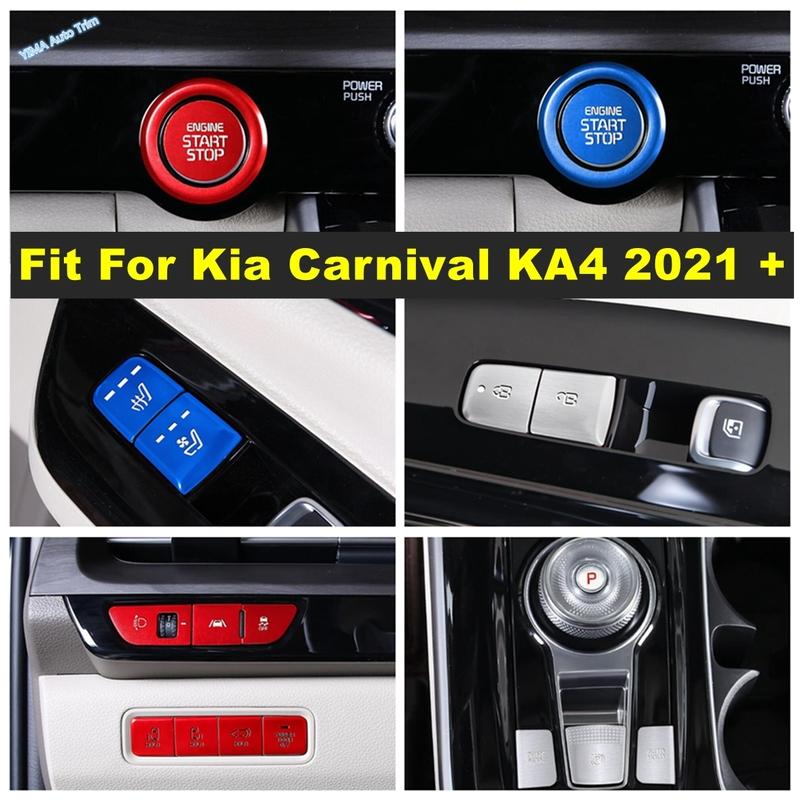 Interior Button Decoration Sequin Cover Sticker Trim Garnish Molding For Kia Carnival KA4 - 2024 Modification Accessories