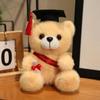 18cm Cute Stuffed Animal Doll Soft Graduation Bear Doll Creative Doctor Bear Plush Toy  Graduation