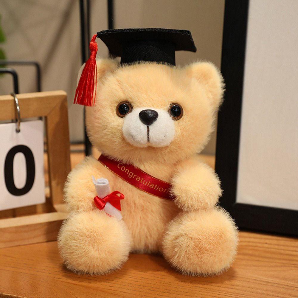 18cm Cute Stuffed Animal Doll Soft Graduation Bear Doll Creative Doctor Bear Plush Toy Graduation