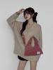 Atil Studio Corduroy Mini Ribbon Hobo Dot And Crossbody Bag _ [Dusty Pink]