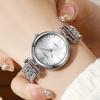 Round Dial Shape Women Wrist Watch Alloy Steel Band Watch Minimalist Round Dial Watch  Daily