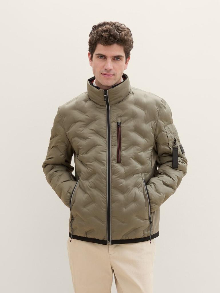 Демисезонная куртка Tom Tailor Hybrid Jacke mit Kapuze (1041309) smokey olive green