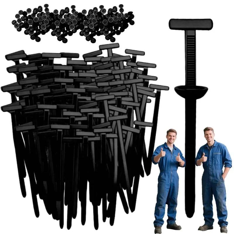Nylon Universal Cable Tie Buckle-Heavy Duty Zip Ties Holder with Pin & Button Design Plastic Cable Ties Tool Fasteners Car Body