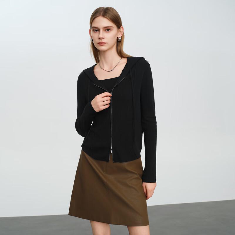 Elva' Island Women's Hooded Knit Long Sleeve Cardigan